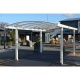 GARDEN DREAMS- Abri Voiture Carport Aluminium - Arche Simple - Blanc - 300x500