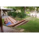 JOBEK - Hamac Bio Natura rayures �cru tilleul caf� 330x125
