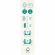 JOBEK - Hamac  barre bois Solo- GRAPHIK Rayures Turquoise Anthracite 300 X 140