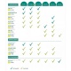JOBEK - Hamac � barre bois Solo- GRAPHIK Rayures Turquoise Anthracite 300 X 140