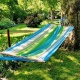 JOBEK - Hamac a barres KOLOR Vert Bleu Ecru 300x100