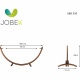 JOBEK - Set eKlipse Hamac Kocon Ecru + Support Bois ARC 350