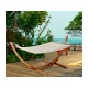 JOBEK - Set SANTA MARIA support bois ARC 320 + hamac a barres simple ecru