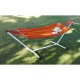 JOBEK - Set Sunrise hamac � barres rayures jaune orange et support m�tal