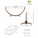 JOBEK - Support hamac en bois m�l�ze ARC 400