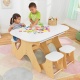 KIDKRAFT - Ensemble table extensible et banc Arches - Blanc