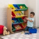KIDKRAFT - Meuble avec 12 bacs de rangement couleurs Vives