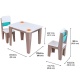 KIDKRAFT - Table enfant avec 2 chaises Marron