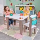 KIDKRAFT - Table enfant avec 2 chaises Marron