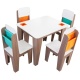 KIDKRAFT - Table enfant avec 4 chaises Marron