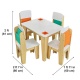 KIDKRAFT - Table enfant avec 4 chaises Naturel