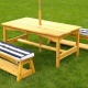 KIDKRAFT - Table extrieur avec 2 bancs et parasol