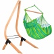 LA SIESTA- Chaise Hamac Domingo Kingsize Lime + Support en Bois Vela