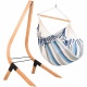 LA SIESTA- Chaise Hamac Domingo Kingsize Sea Salt + Support en Bois Vela