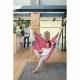 LA SIESTA - Chaise-Hamac Lounger HABANA Flamingo en coton bio