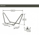 LA SIESTA - CHILLOUNGE Beach Pack hamac  barre Simple avec Support en acier