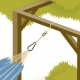 LA SIESTA - PRACTICO Fixations pour hamacs aux arbres et poteaux