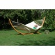 LA SIESTA - Hamac  barre Double Florencia Latte (Coton Bio) + support Double Elipso