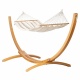 LA SIESTA - Hamac  barre Double Florencia Latte (Coton Bio) + support Double Elipso