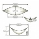 LA SIESTA - Hamac Familial brsilien bossanova champagne 400x180