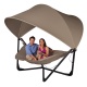 LA SIESTA - PACK HAMAC LOUNGE XXL SERENITY TAUPE AVEC PARASOL