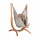 LA SIESTA - Udine Outdoor Almond - Chaise-hamac Outdoor avec support en eucalyptus certifi FSC