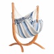 LA SIESTA - Udine Outdoor Sea Salt - Chaise-hamac Outdoor avec support en eucalyptus certifi FSC