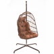 TROPILEX - Hamac Chaise en rotin avec Support Egg Marron