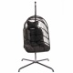 TROPILEX - Hamac Chaise en rotin avec Support Egg Noir