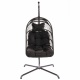 TROPILEX - Hamac Chaise en rotin avec Support Egg Noir