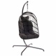 TROPILEX - Hamac Chaise en rotin avec Support Egg Noir