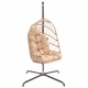 TROPILEX - Hamac Chaise en rotin avec Support Egg Taupe