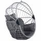TROPILEX - Hamac Chaise en rotin Egg Luxe Gris