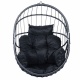 TROPILEX - Hamac Chaise en rotin Egg Luxe Noir