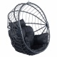 TROPILEX - Hamac Chaise en rotin Egg Luxe Noir