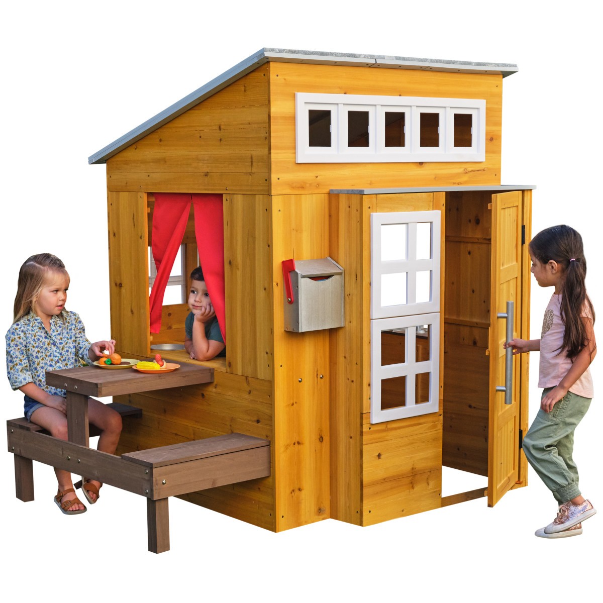 Kidkraft® Maison cabane de jardin enfant moderne bois 00182